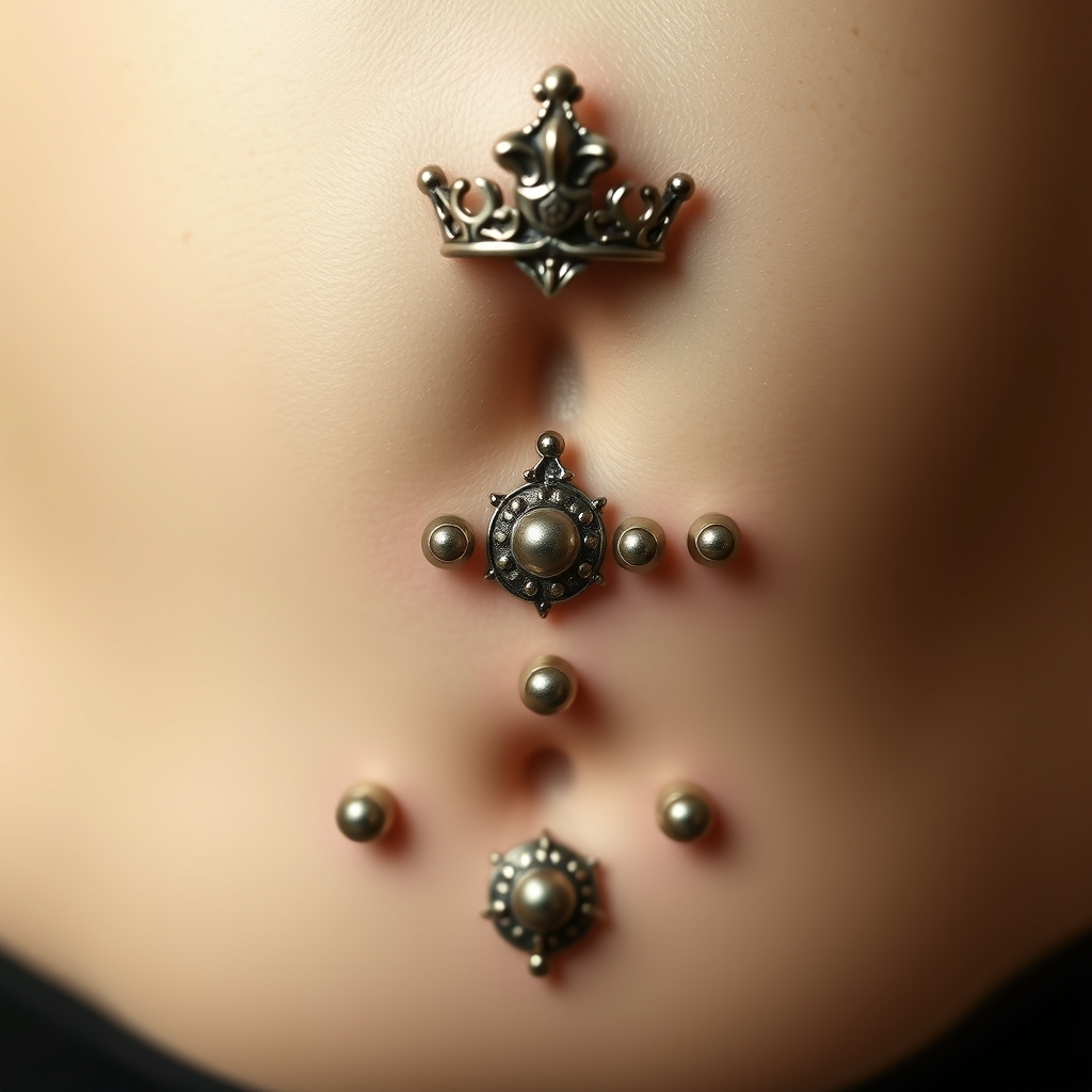 Related body modification piercing design - Endless River Flow - AI generated piercing idea