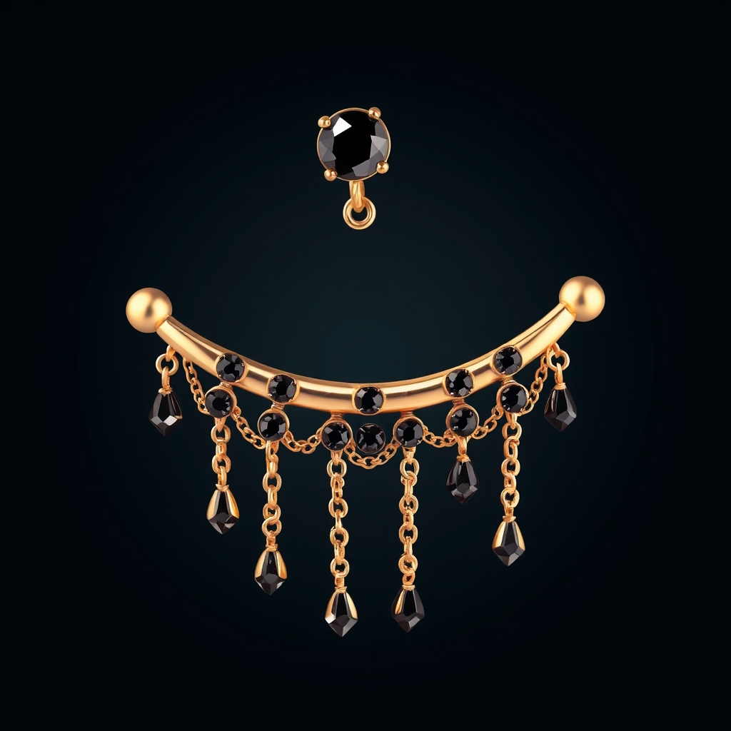 Related jewelry piercing design - Simple Sacred Symbol - AI generated piercing idea