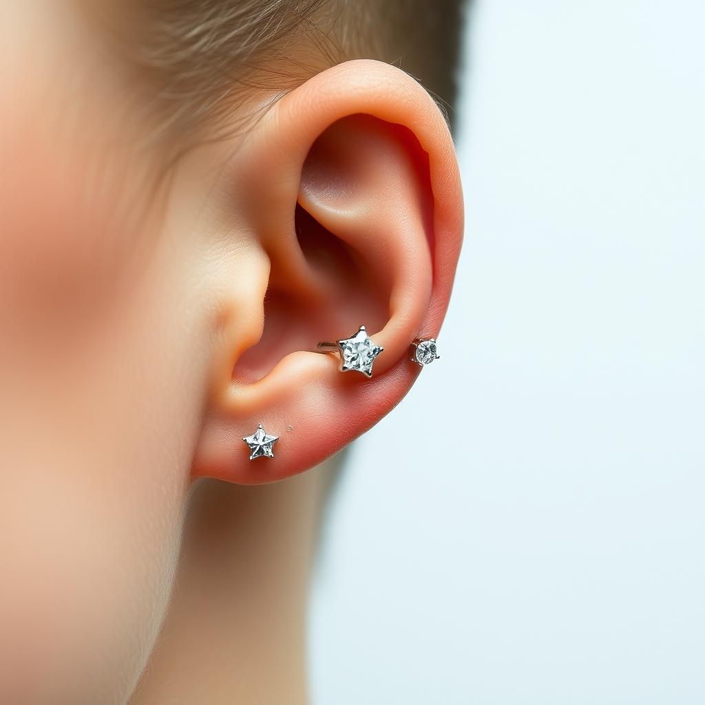 Related jewelry piercing design - Tidal Wave Hoop - AI generated piercing idea