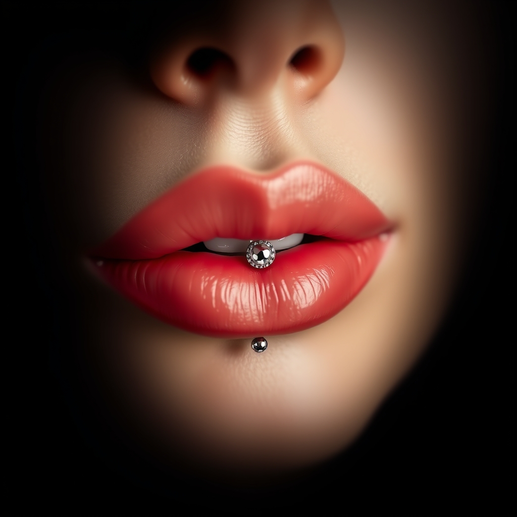 AI generated fashion design - Lip Line Artistry - free piercing generator result