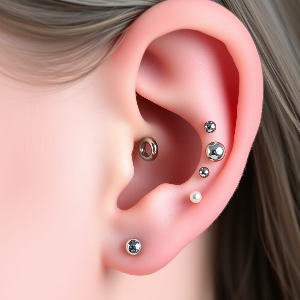 Related body jewelry piercing design - Simple Starlight Ear Ring - AI generated piercing idea