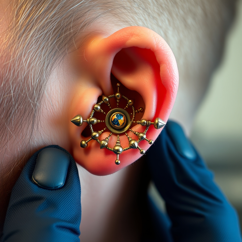 AI generated industrial design - Industrial Edge Barbell - free piercing generator result