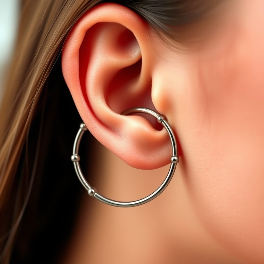 Related jewelry piercing design - Earlobe Dangle Luxury - AI generated piercing idea