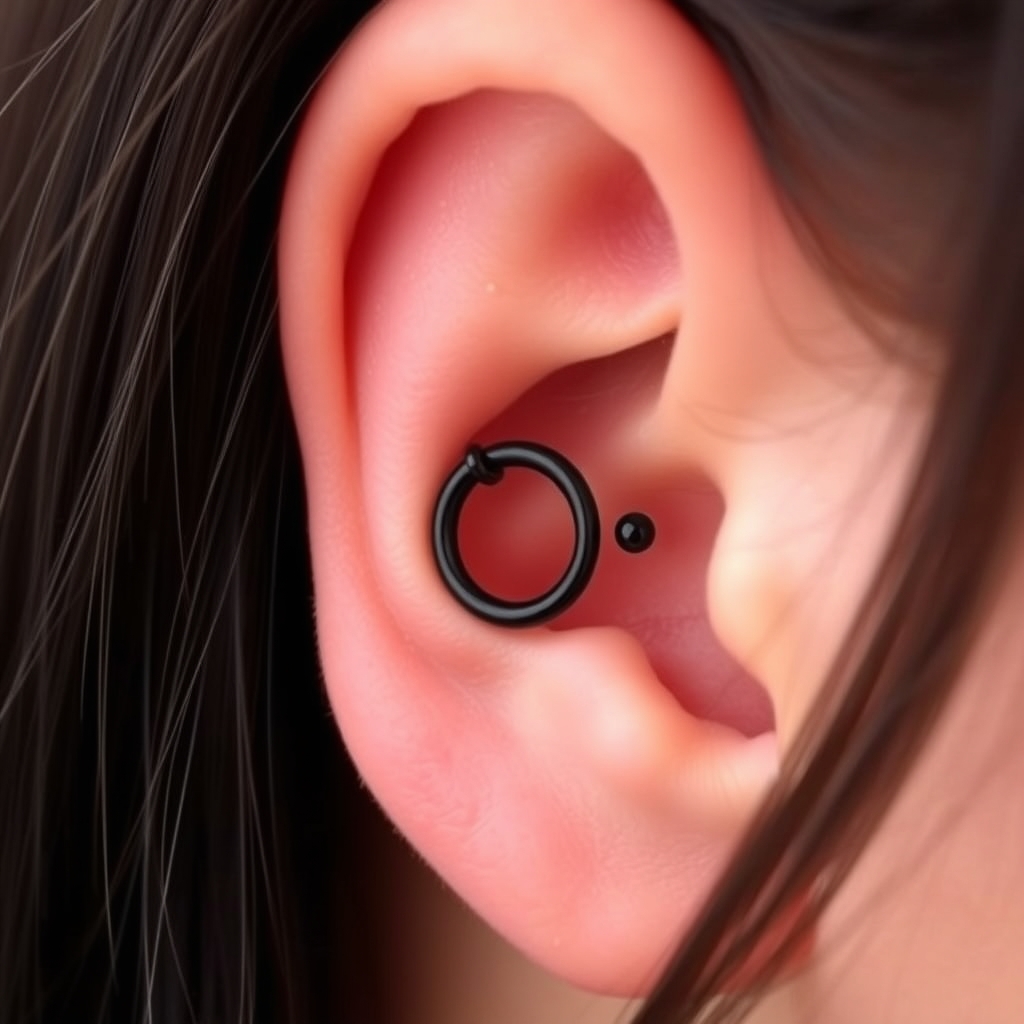 Related ear jewelry piercing design - Simple Dainty Earlobe Piercing Design - AI generated piercing idea