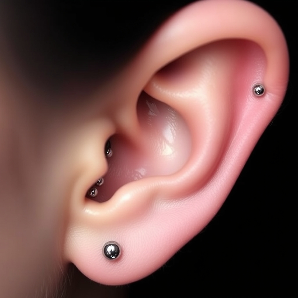 AI generated ear piercing design - Simple Stud - free piercing generator result