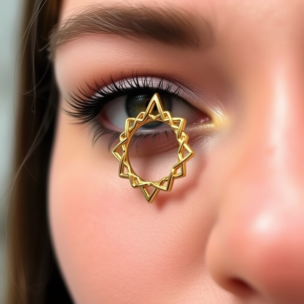 Related body jewelry piercing design - Tiny Heart on the Nose - AI generated piercing idea