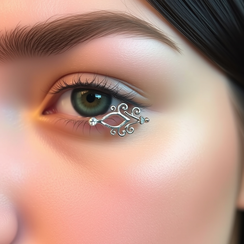 Related piercing piercing design - Simple Archway Brow Piercing - AI generated piercing idea