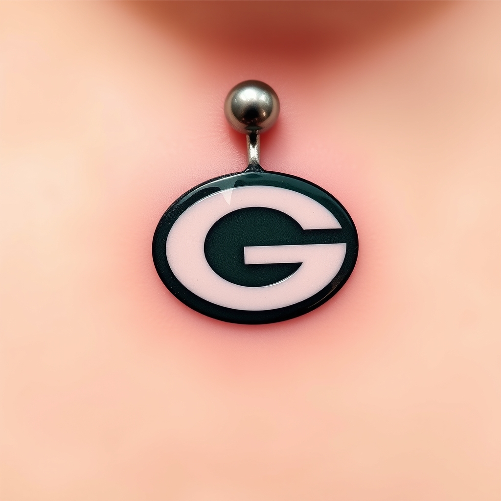 AI piercing generator result - Navel Starburst - navel style sports piercing