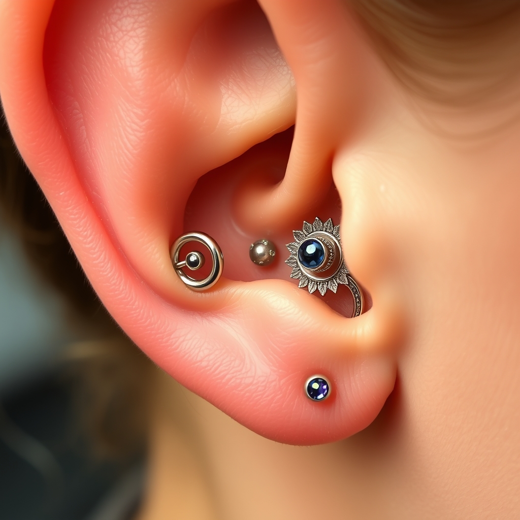 Related body jewelry piercing design - Whispering Waves Body Jewelry Design - AI generated piercing idea