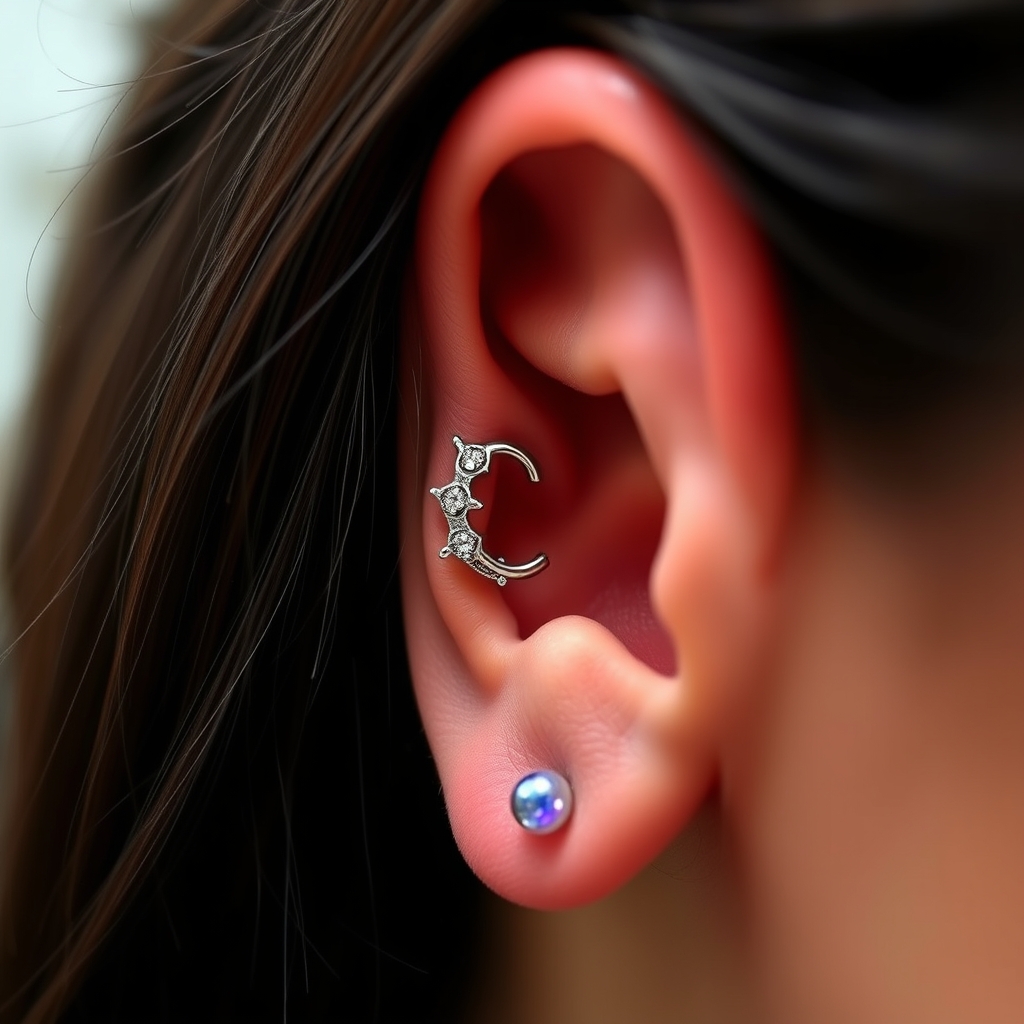 AI generated piercing design - Simple Spiral Ear Jewelry - free piercing generator result