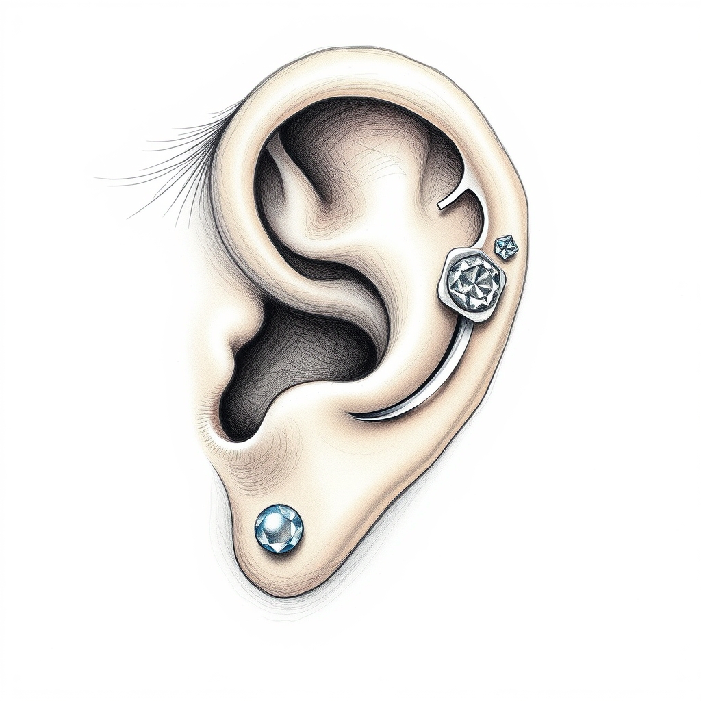 Related ear piercings piercing design - Simple Spiral Ear Cuff - AI generated piercing idea