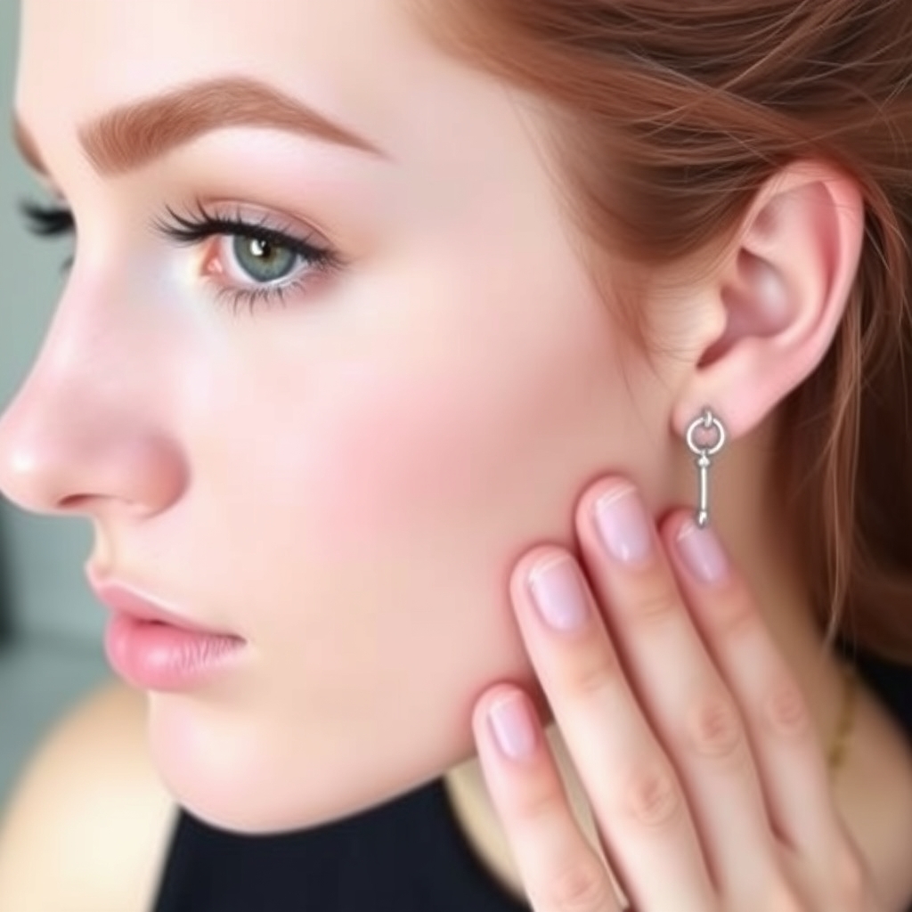 Related piercing piercing design - Vertical Flick of Delicate Curves - AI generated piercing idea