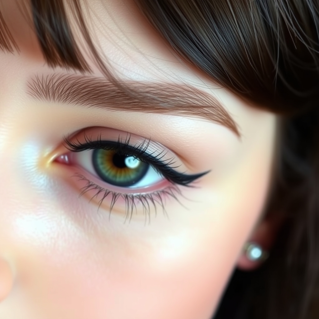 Related body modification piercing design - Upper Lateral Brow Flick - AI generated piercing idea