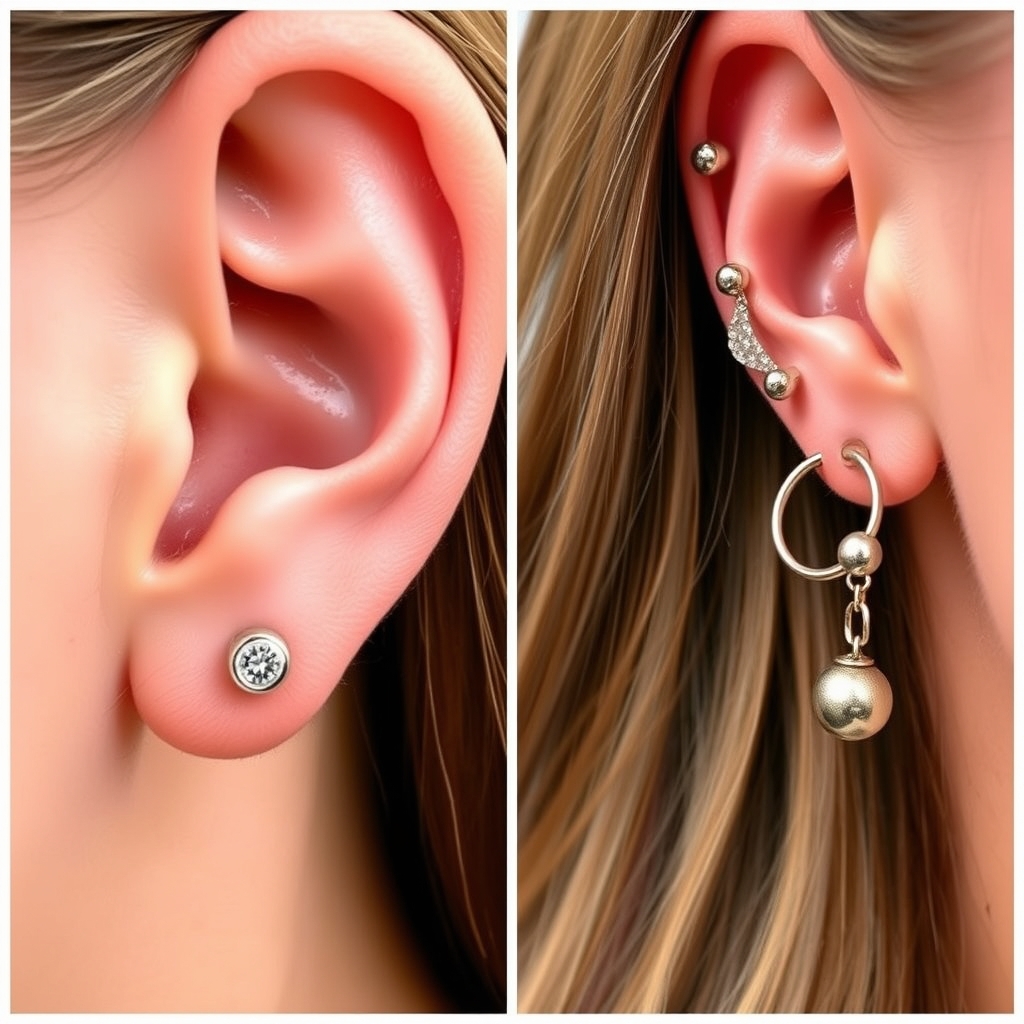 Related ear piercings piercing design - Tiny Dainty Floral Ear Accent - AI generated piercing idea
