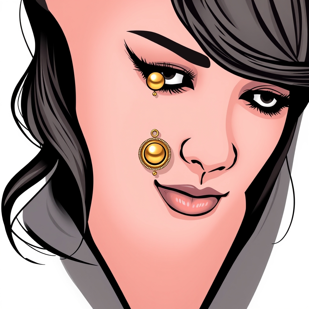 AI piercing generator result - Celestial Navigation - navel style body modification piercing