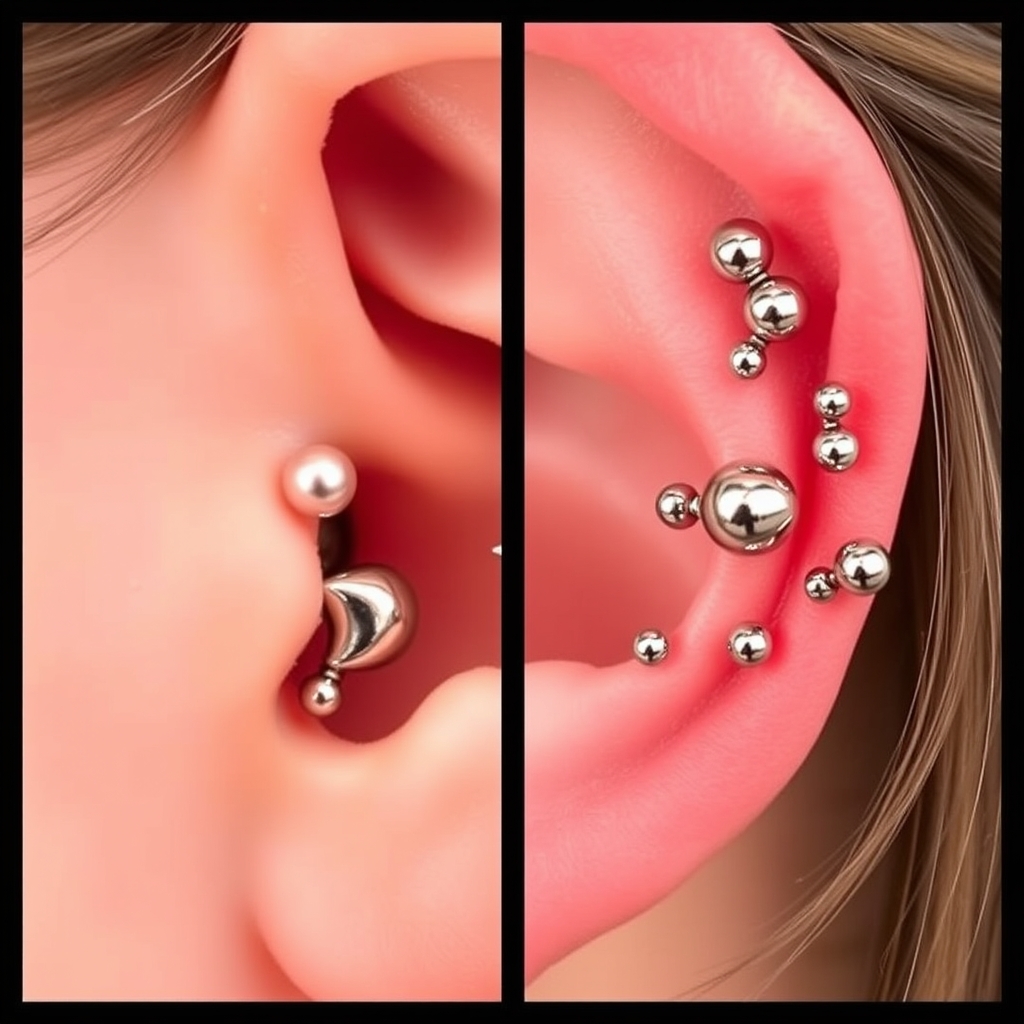 Related body modification piercing design - Stellar Starlight Helix Piercing - AI generated piercing idea